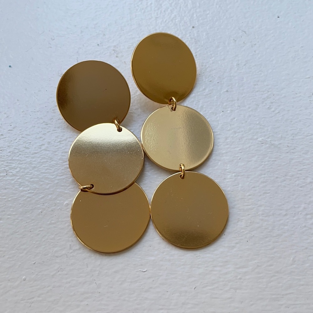 J.Crew gold dangly earrings